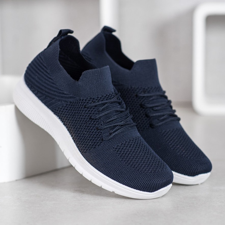 SHELOVET Niedrige Sportschuhe marineblau 2