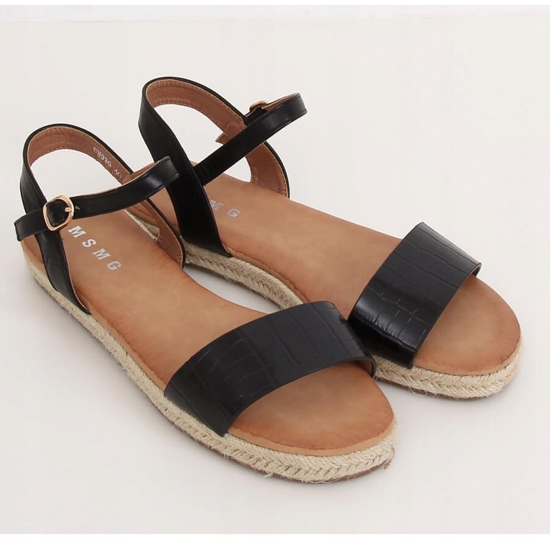 Schwarze Sandalen Espadrilles WH939 Schwarz 1