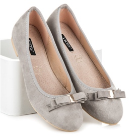 Vices Ballerinas aus Wildleder grau 1