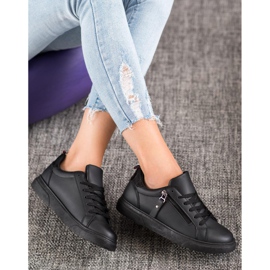 SHELOVET Sportschuhe mit dekorativem Reißverschluss schwarz 1