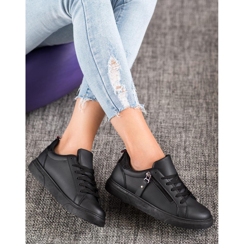 SHELOVET Sportschuhe mit dekorativem Reißverschluss schwarz 1