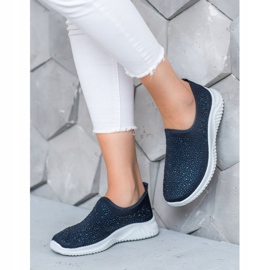Super Mode Sportschuhe mit Kristallen blau 1