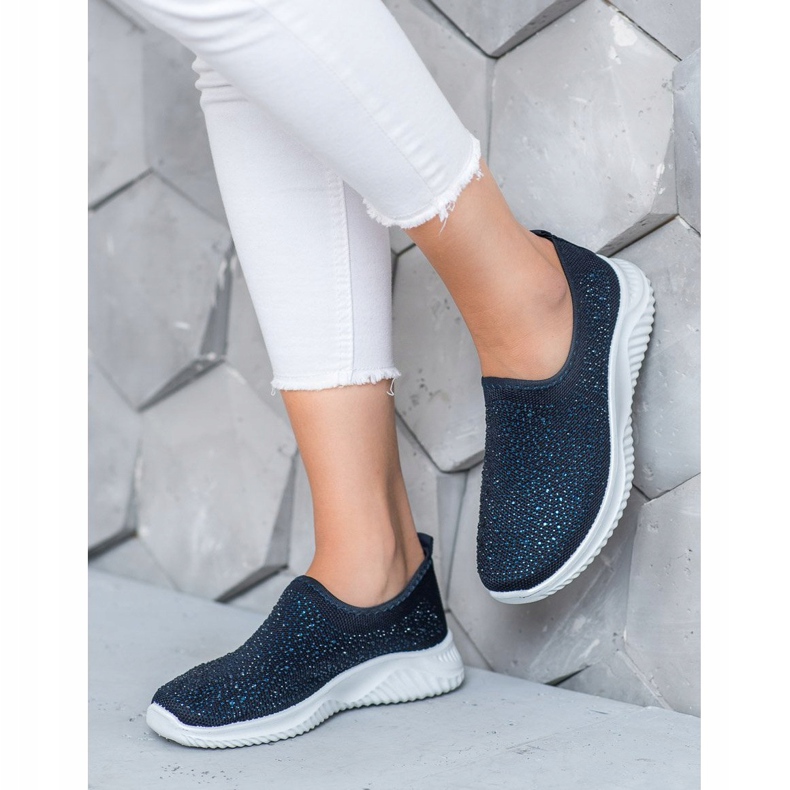Super Mode Sportschuhe mit Kristallen blau 1