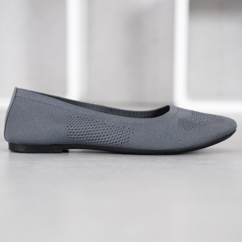 BAOLIKANG Graue durchbrochene Ballerinas 2