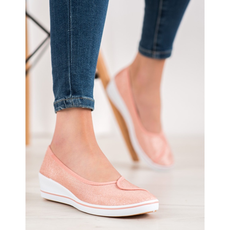 Comer Ballerinas mit Glitzer rosa 1