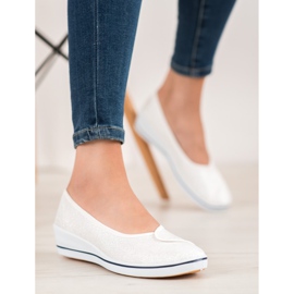 Comer Ballerinas mit Glitzer weiß 1