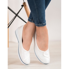 Comer Ballerinas mit Glitzer weiß 2