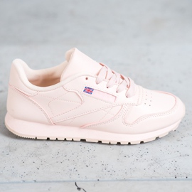 SHELOVET Gebundene Schuhe aus Öko-Leder rosa 2