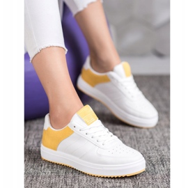 SHELOVET Stylische Schuhe auf der Plattform weiß 2