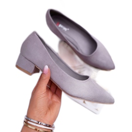 SEA Klassische Damen Pumps Wildleder Grau Rheya 1