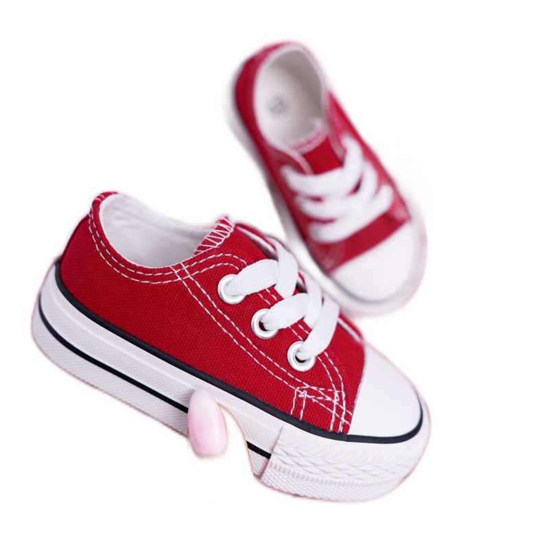 FRROCK Rote Filemon Classic Sneakers für Kinder weiß 2