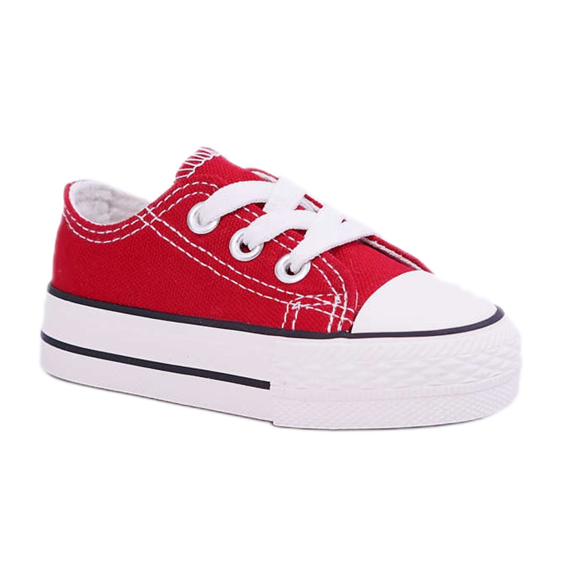 FRROCK Rote Filemon Classic Sneakers für Kinder weiß 3