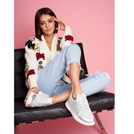 Damen Sportschuhe Big Star Weiß FF274A410 grau 1