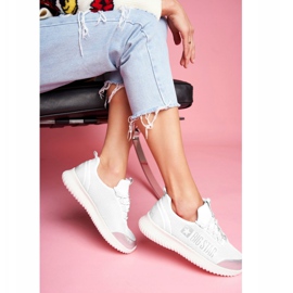 Damen Sportschuhe Big Star Weiß FF274A410 grau 2