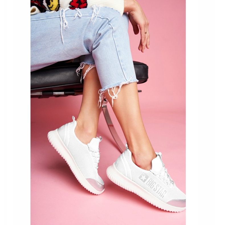 Damen Sportschuhe Big Star Weiß FF274A410 grau 2