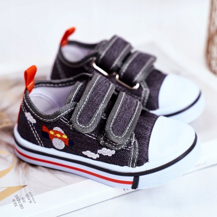 PL1 Kinder Sneakers Grau Nimalo Klettverschluss 2