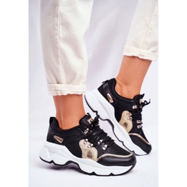 SEA Damen Sportschuhe Schwarz Gold Peking gelb 2