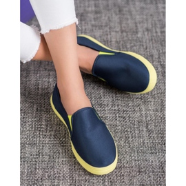 Bona Slipons mit Neon-Sohle marineblau 1