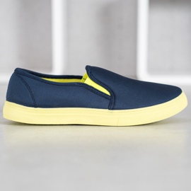 Bona Slipons mit Neon-Sohle navy blau 2