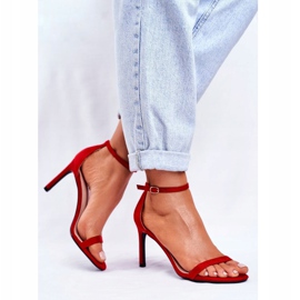 PS1 Damen Sandalen mit klassischem Absatz Rot Basilian 1