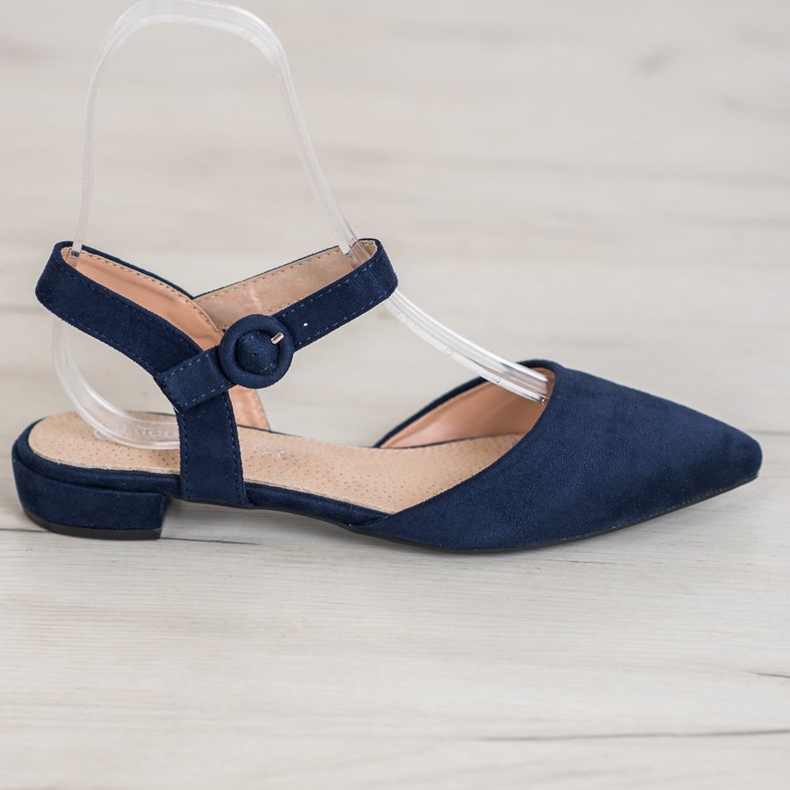 Goodin Marineblaue Pumps mit freiliegendem Absatz 2