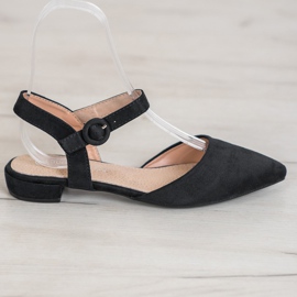 Goodin Schwarze Pumps mit offenem Absatz 2