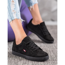 SHELOVET Sportschuhe aus Wildleder schwarz 1