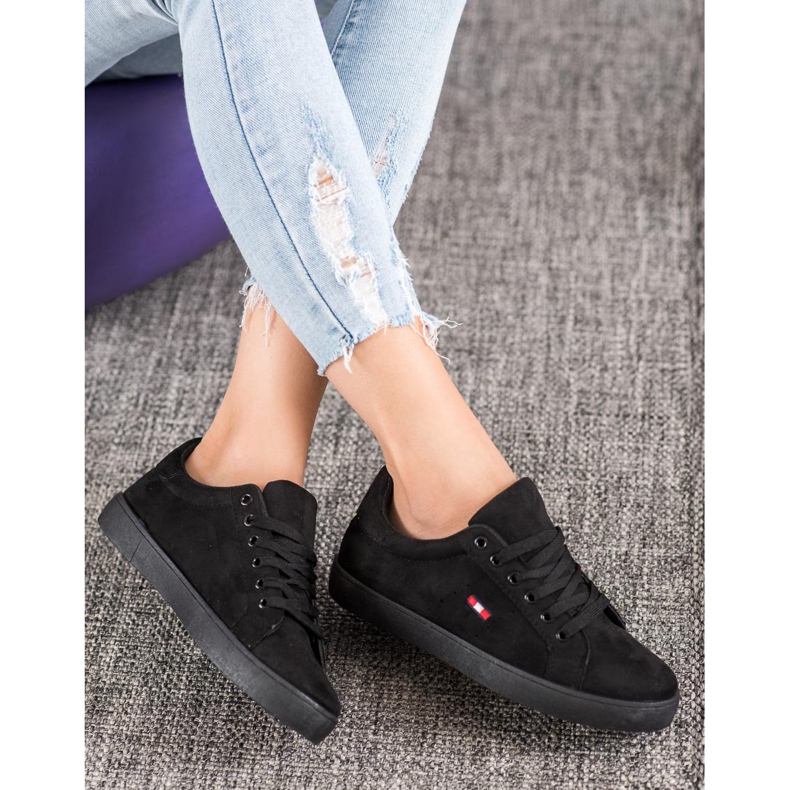 SHELOVET Sportschuhe aus Wildleder schwarz 2