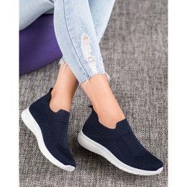 SHELOVET Slip-On Schuhe aus Textil navy blau 1