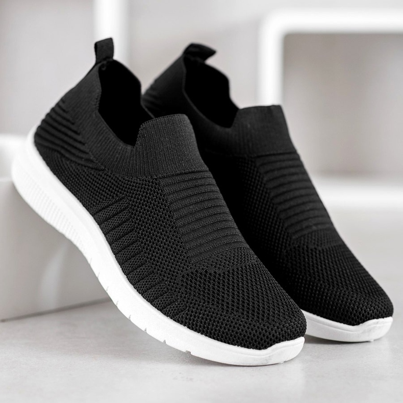 SHELOVET Slip-On Schuhe aus Textil schwarz 2