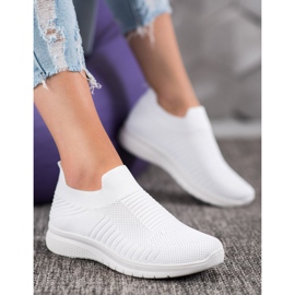 SHELOVET Slip-On Schuhe aus Textil weiß 1