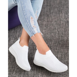 SHELOVET Slip-On Schuhe aus Textil weiß 2