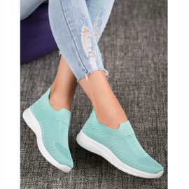 SHELOVET Slip-On Schuhe aus Textil mehrfarbig grün 2