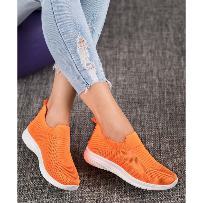 SHELOVET Slip-On Schuhe aus Textil orange 2