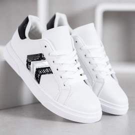 SHELOVET Modische Schuhe aus Öko-Leder weiß schwarz grau 2