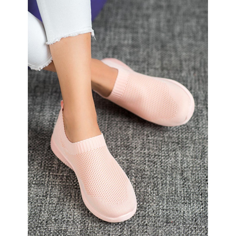 SHELOVET Bequeme durchbrochene Slipons mehrfarbig orange 1