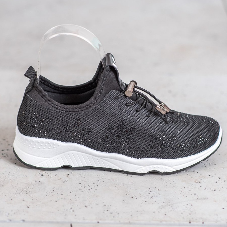 SUPER COOL Schwarze Turnschuhe mit Kristallen 2