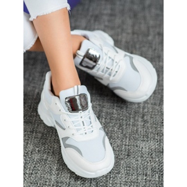 SHELOVET Stylische Sneaker weiß grau 1