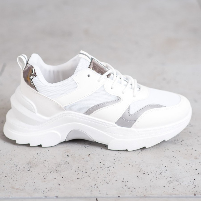 SHELOVET Stylische Sneaker weiß grau 2