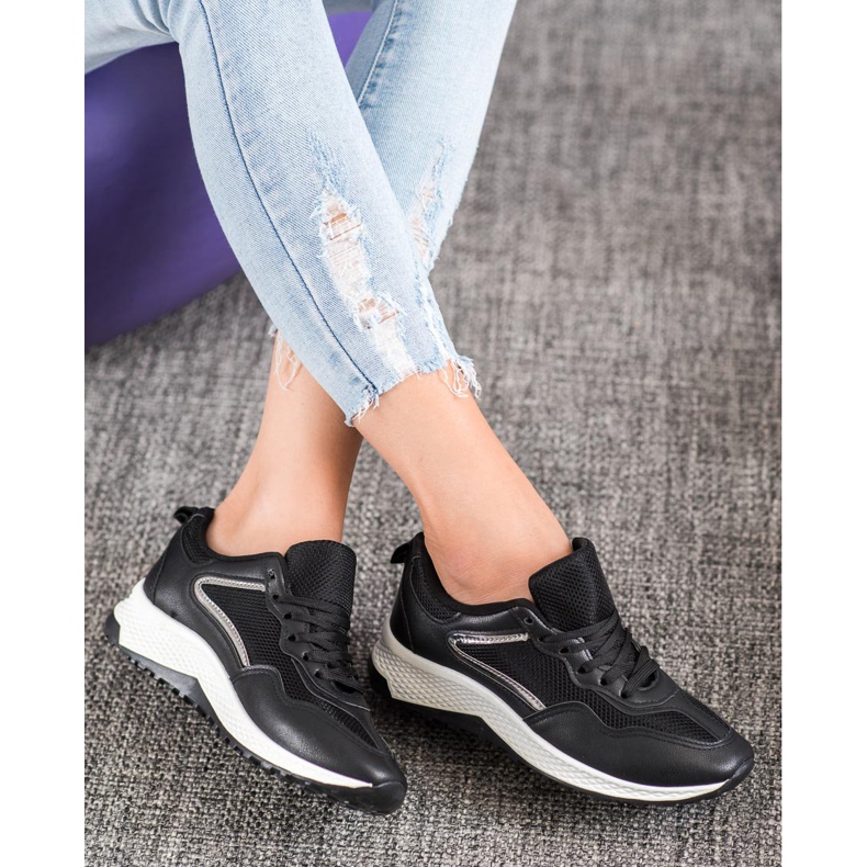 SHELOVET Klassische schwarze Turnschuhe grau 2