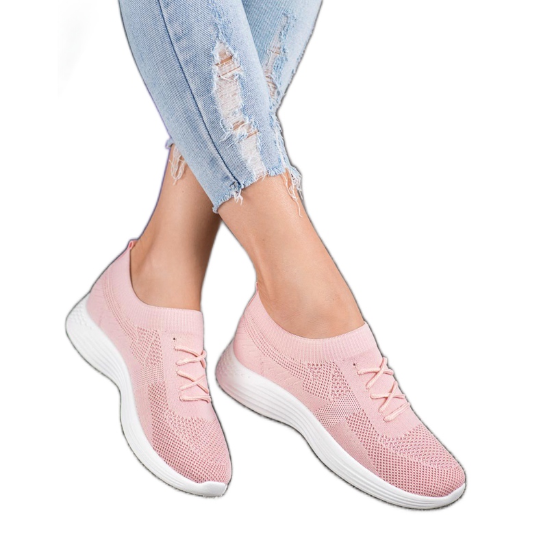 SHELOVET Rosa durchbrochene Schuhe 1