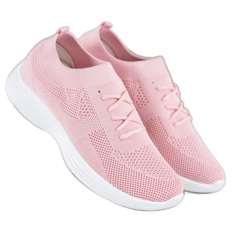 SHELOVET Rosa durchbrochene Schuhe 2