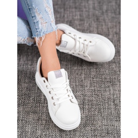 SHELOVET Sneakers mit Glitzereinsätzen weiß grau 1