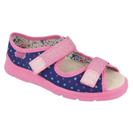 Befado Kinderschuhe 869Y137 marineblau rosa mehrfarbig 1