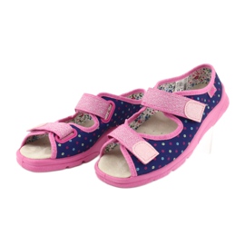 Befado Kinderschuhe 869Y137 marineblau rosa mehrfarbig 3