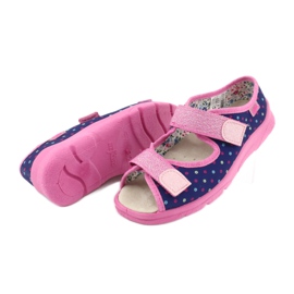 Befado Kinderschuhe 869Y137 marineblau rosa mehrfarbig 4