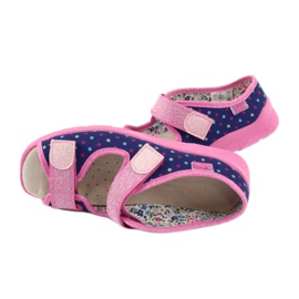 Befado Kinderschuhe 869Y137 navy blau rosa mehrfarbig 5