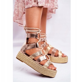 PS1 Damen Sandalen auf der Espadrilles Golden Eromica Platform 2