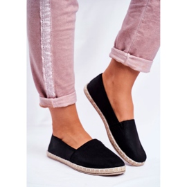 NEWS Schwarze Slip-On-Espadrilles für Damen 2
