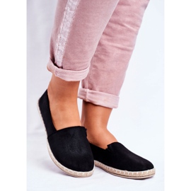 NEWS Schwarze Slip-On-Espadrilles für Damen 1